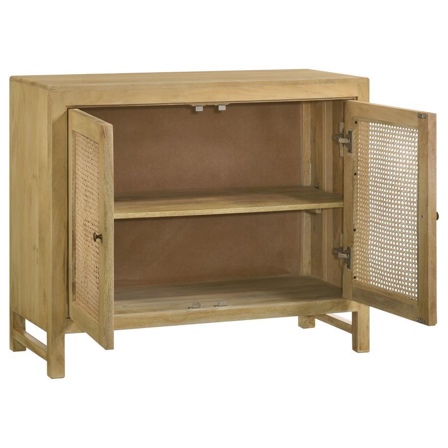 Coaster Fine Furniture Zamora - Wood Accent Cabinet With Woven Cane | Meri Furniture