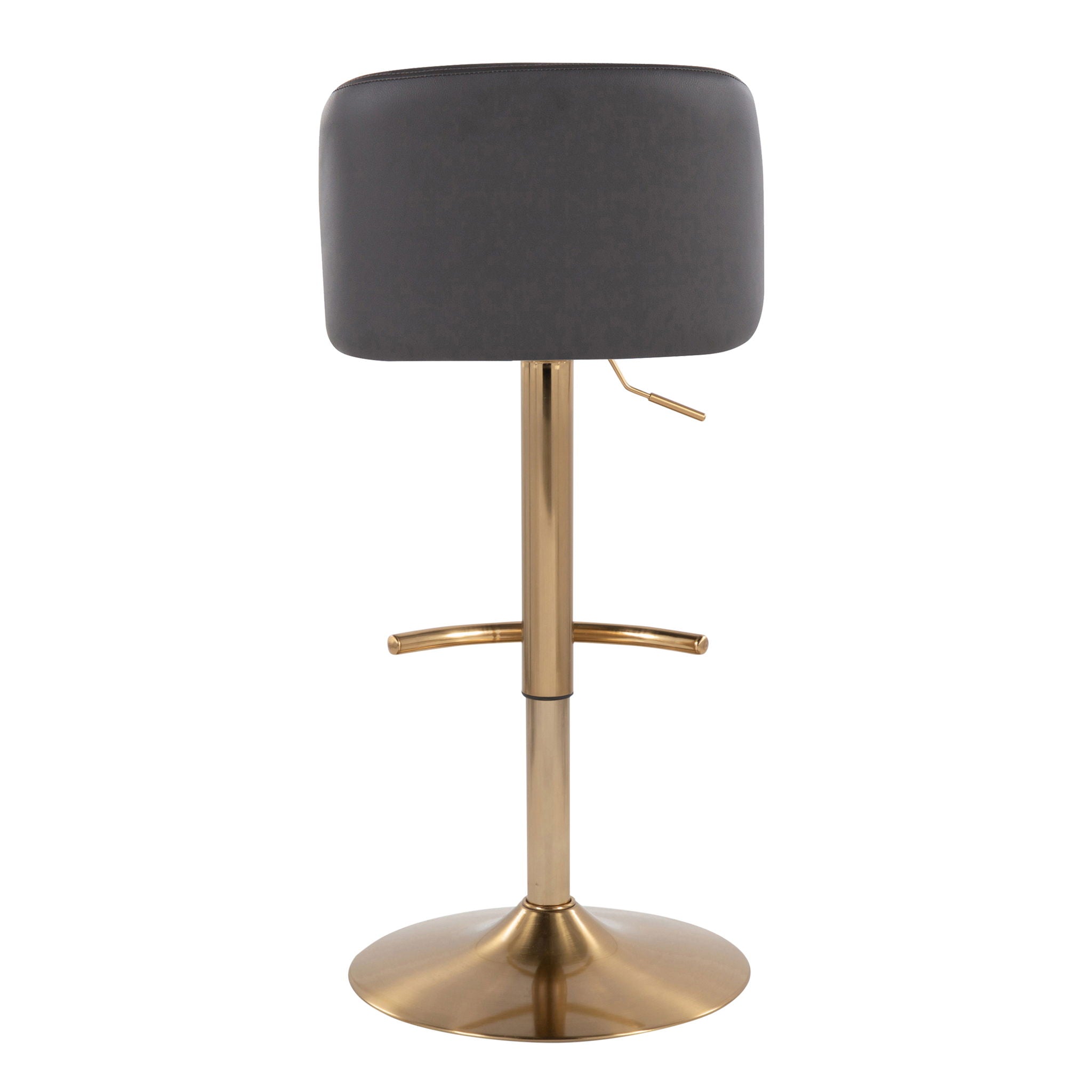 Toriano - Contemporary Adjustable Barstool With Swivel With Rounded T Footrest (Set of 2)