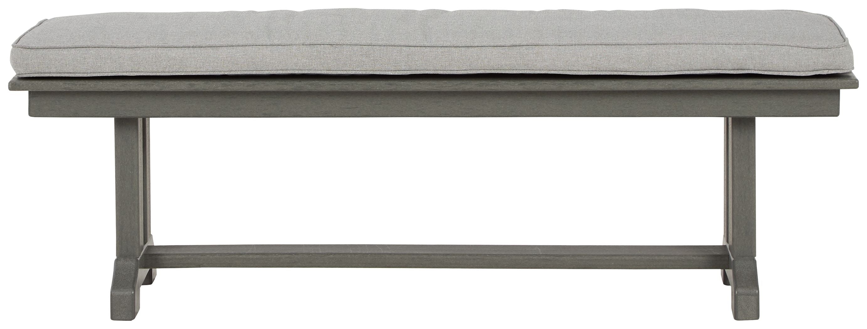 Signature Design by Ashley® Visola - Gray - Bench With Cushion | Meri Furniture