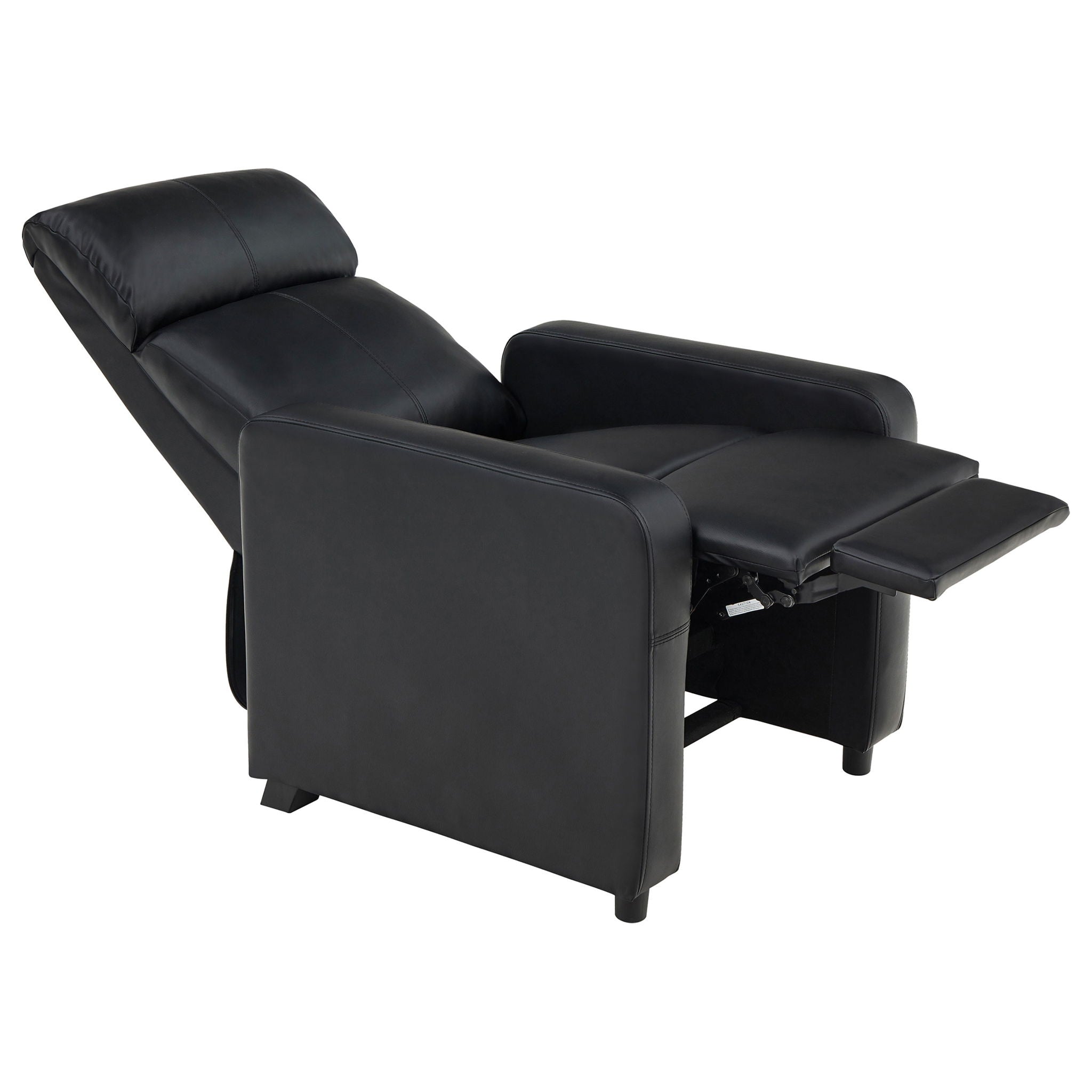 Warren - 4 Seater Home Theater With Wedge Console Recliners - Black