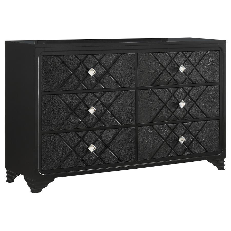 Coaster Fine Furniture Penelope - 6-Drawer Dresser - Midnight Star | Meri Furniture