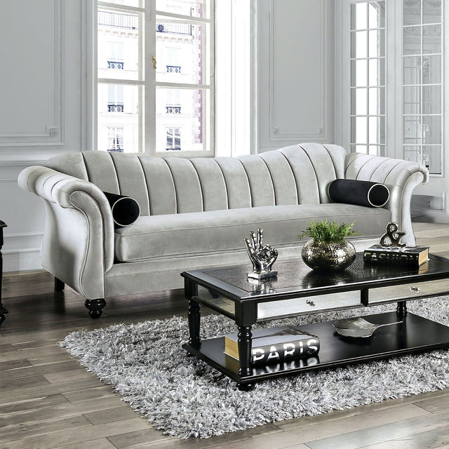 Furniture of America Marvin - Sofa - Pewter | Meri Furniture