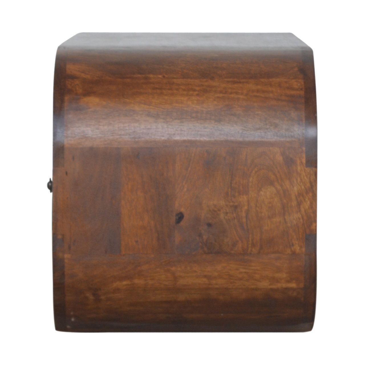 Curved Edge Media Unit With 2 Drawers - Chestnut