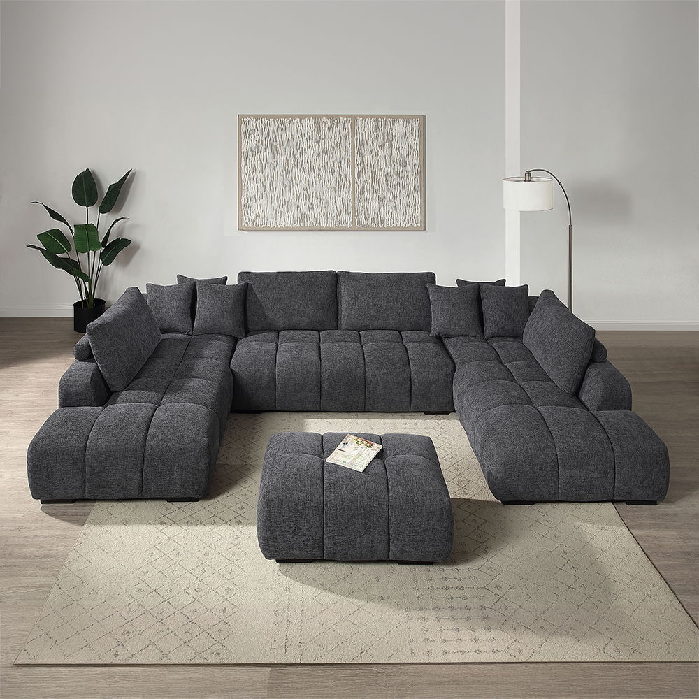 ACME Chosen - Sectional Sofa With 3 Pillows | Meri Furniture