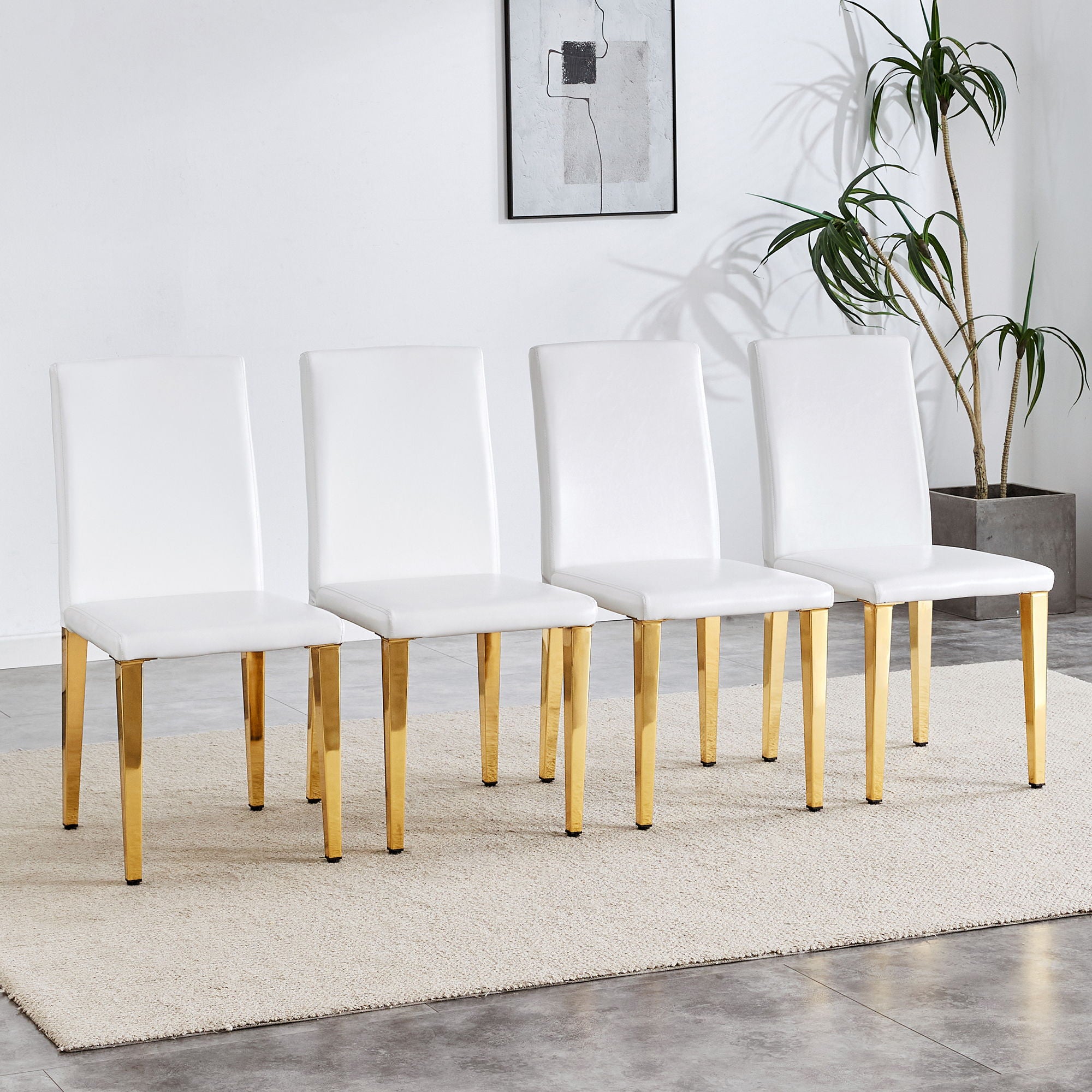 Elegant Upholstered Chairs With Metal Legs