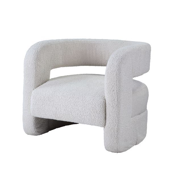 ACME Yitua - Accent Chair - White Teddy Sherpa | Meri Furniture