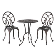 Charleston 3 Pieces Cast Bistro Set - Copper