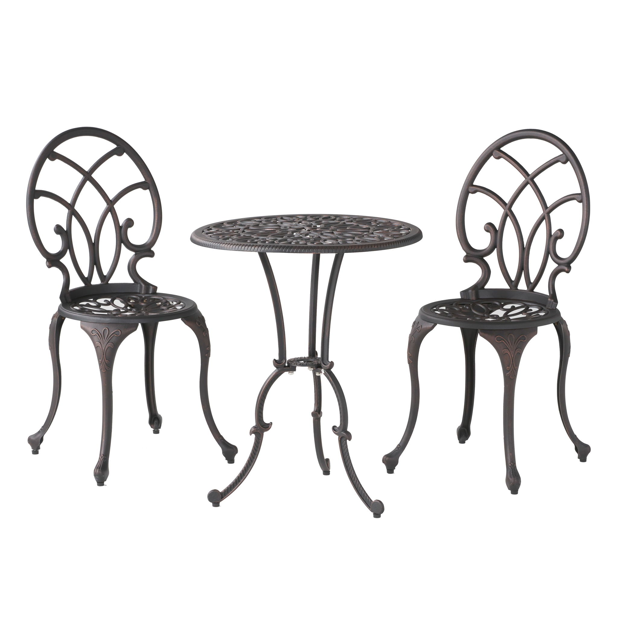 Charleston 3 Pieces Cast Bistro Set - Copper