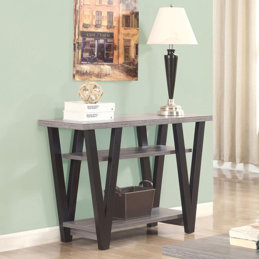 Coaster Fine Furniture Stevens - 2-Shelf Engineered Wood Entryway Console Table - Gray | Meri Furniture