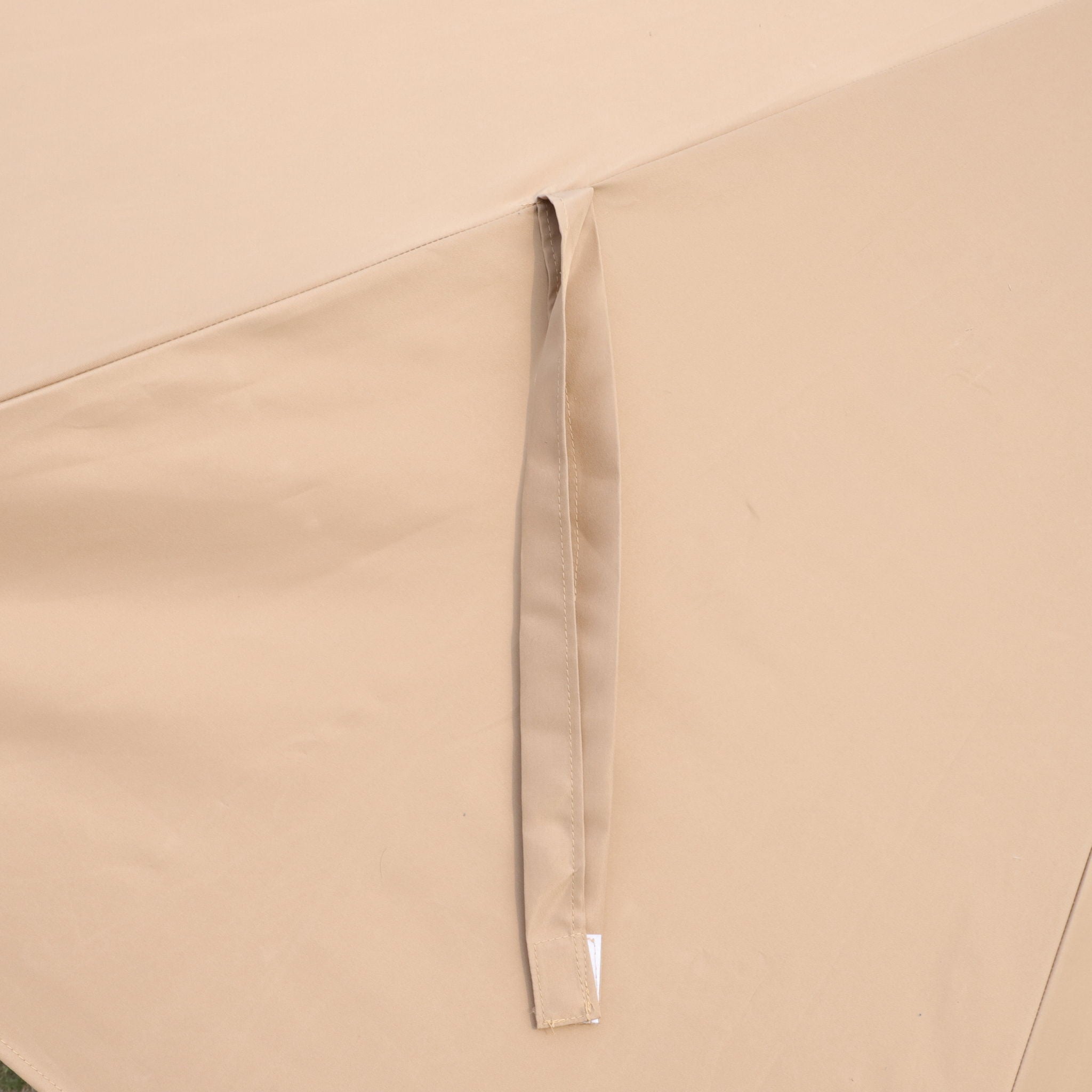 Double- Sided Outdoor Market Umbrella With Lights And Base