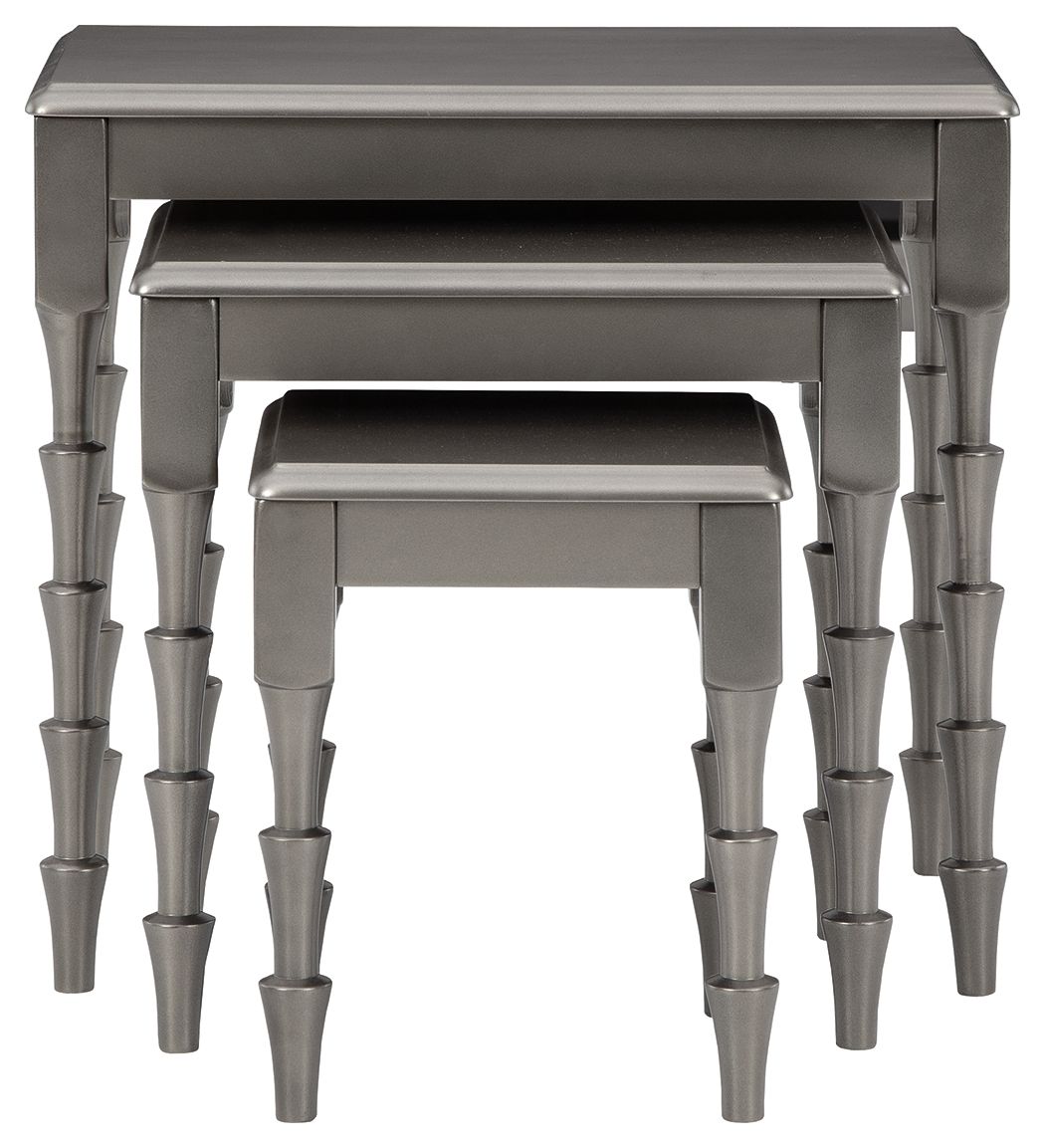 Ashley Furniture Larkendale - Metallic Gray - Accent Table Set (Set of 3) | Meri Furniture