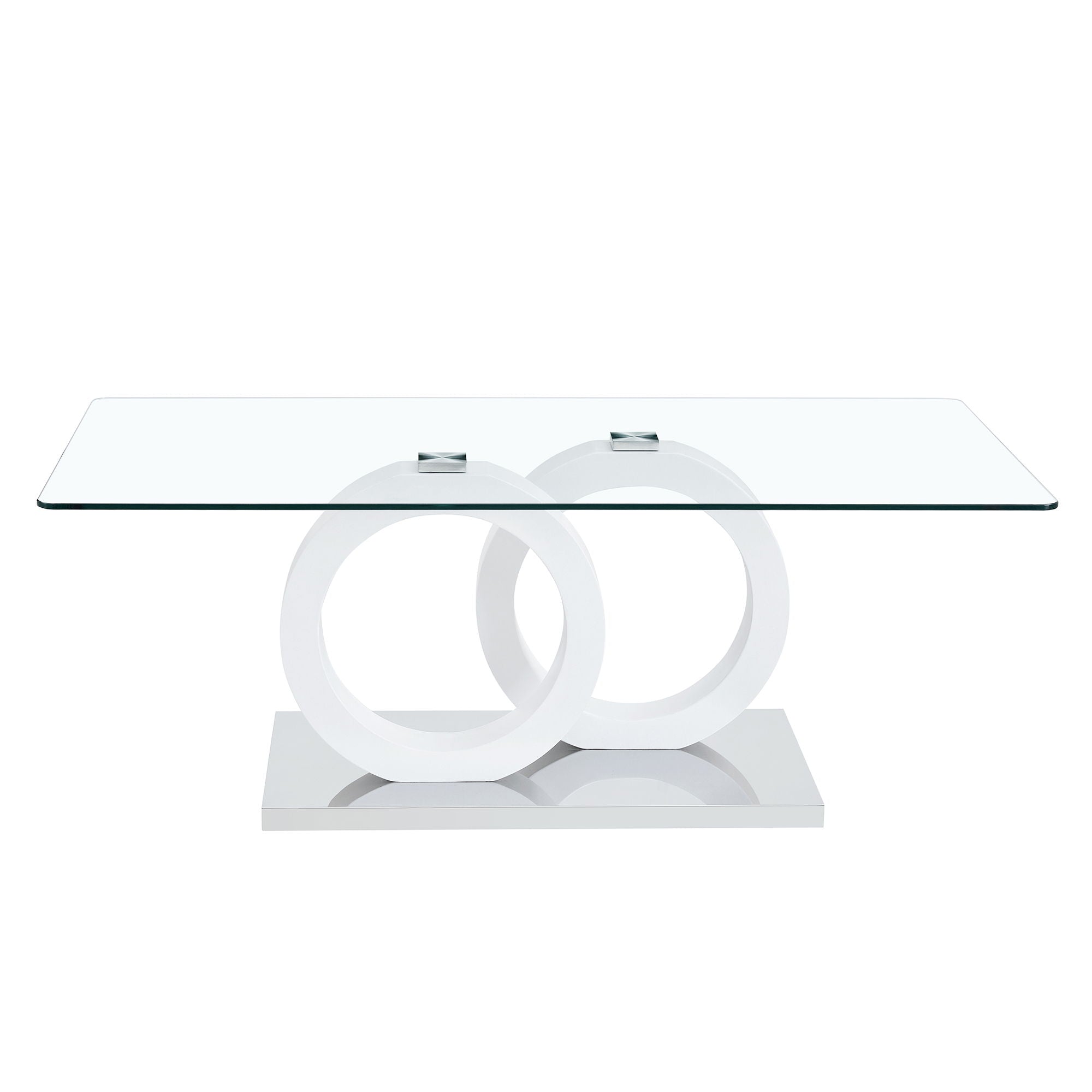 Contemporary Style Glass Top Coffee Table