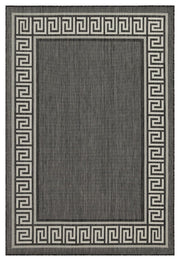 Sunshine - 5'3" X 7'3" Polypropylene Indoor, Outdoor Area Rug - Anthracite