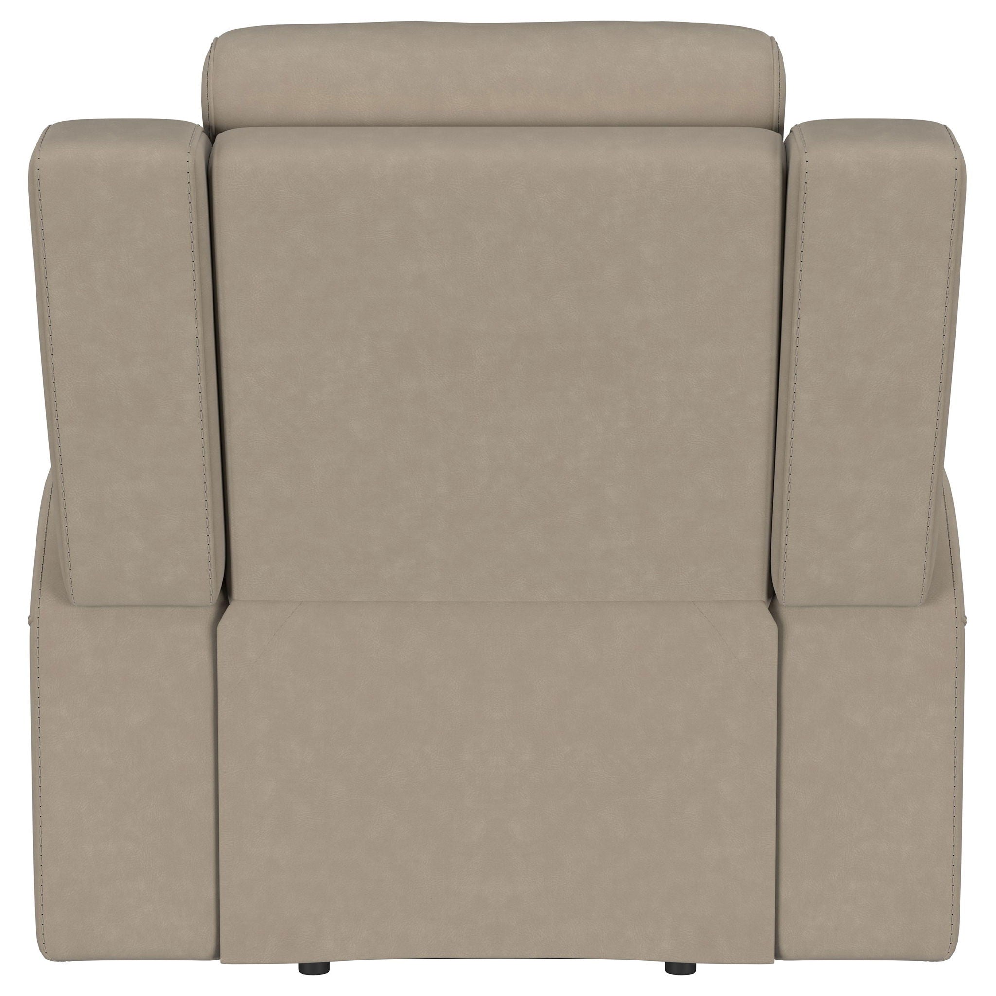 Slater - Upholstered Recliner Chair With Manual Recline - Taupe