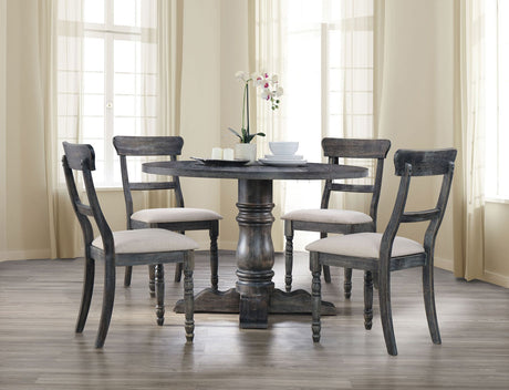 ACME Leventis - Dining Table - Weathered Gray | Meri Furniture