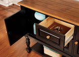 Mayville - Server - Black / Antique Oak