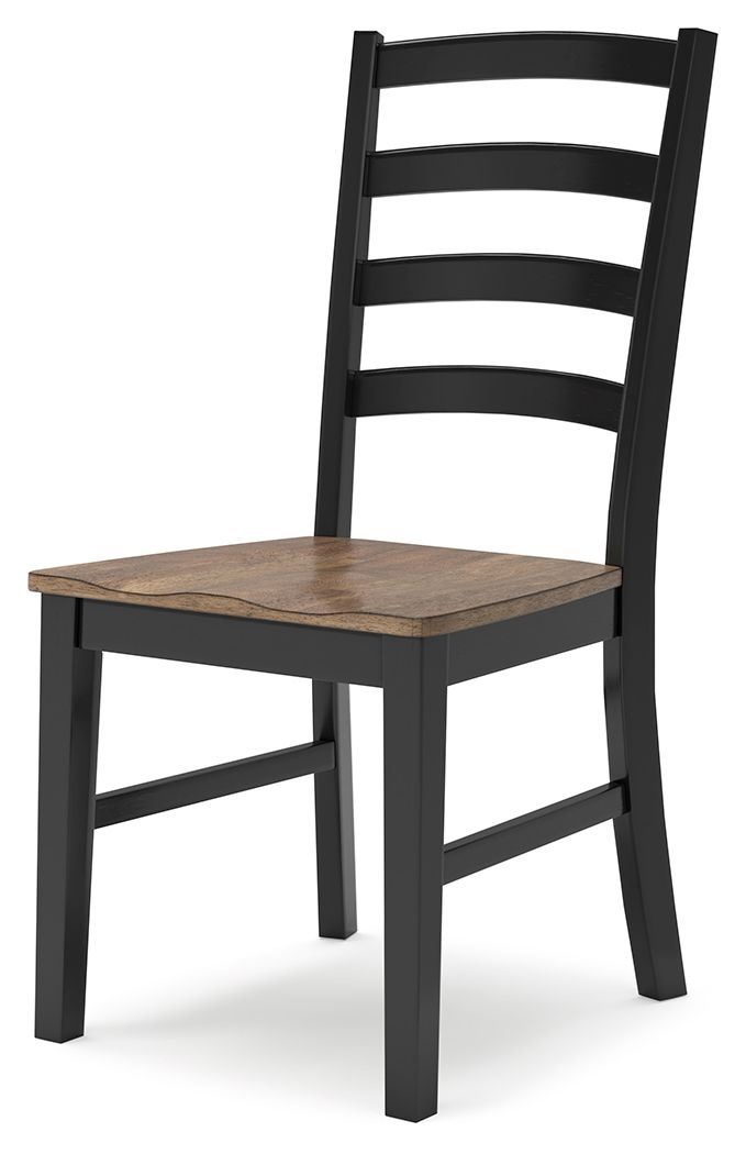 Signature Design by Ashley® Wildenauer - Brown / Black - Dining Room Side Chair (Set of 2) | Meri Furniture