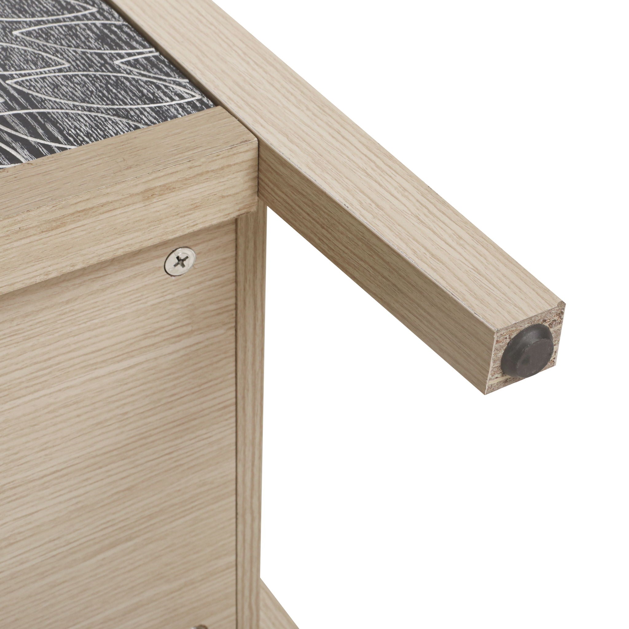 2 Door Carved Storage Cabinet With Adjustable Shelf, Accent Furniture