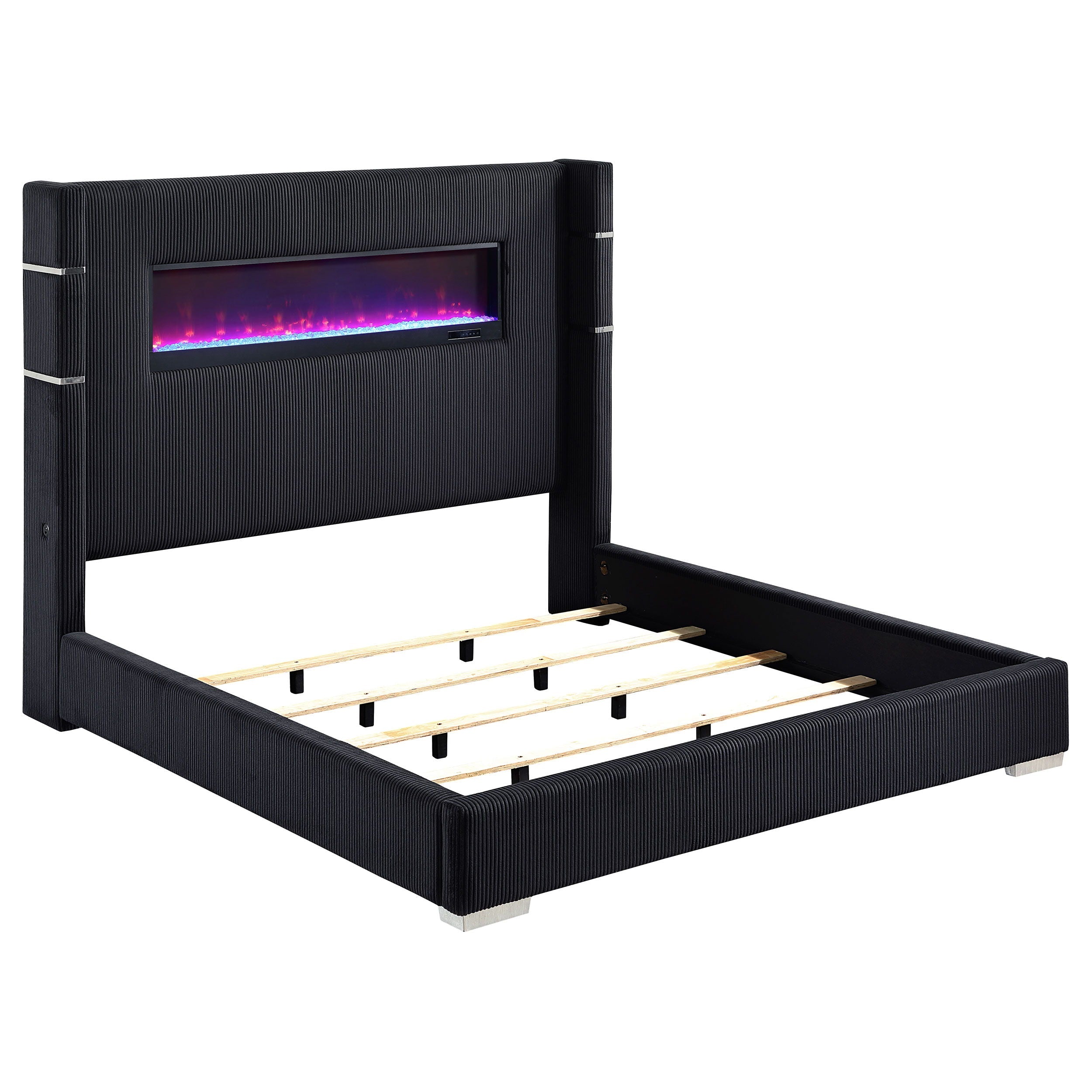 Coaster Fine Furniture Tisdall - Upholstered Fireplace Bed | Meri Furniture
