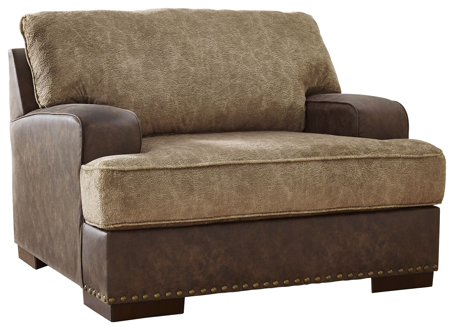 Signature Design by Ashley® Alesbury - Chocolate - Chair And A Half | Meri Furniture