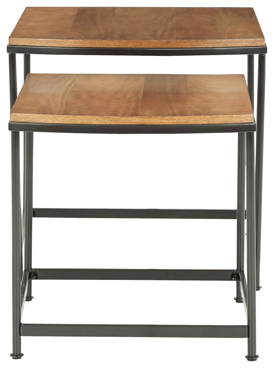 Signature Design by Ashley® Drezmoore - Light Brown / Black - Nesting End Tables (Set of 2) | Meri Furniture