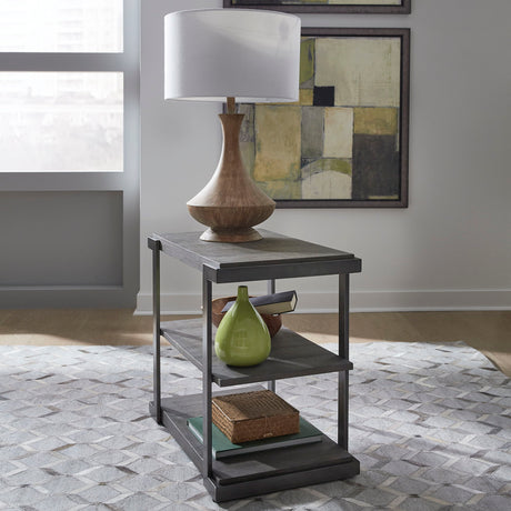 Liberty Furniture Modern View - Tiered End Table - Dark Gray | Meri Furniture