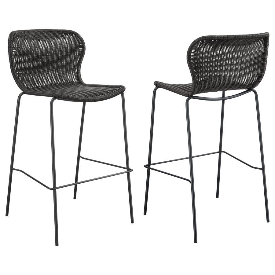Coaster Fine Furniture Mckinley - Faux Rattan Metal Chair (Set of 2) | Meri Furniture