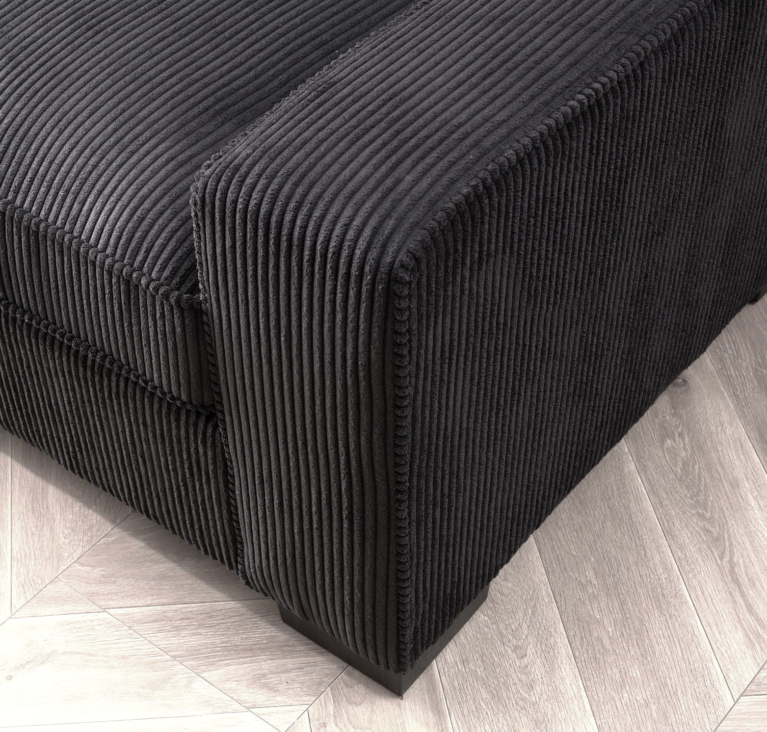 Luxe - Corduroy Sofa With Sleek Design, Spacious And Comfortable 3 Seater Couch