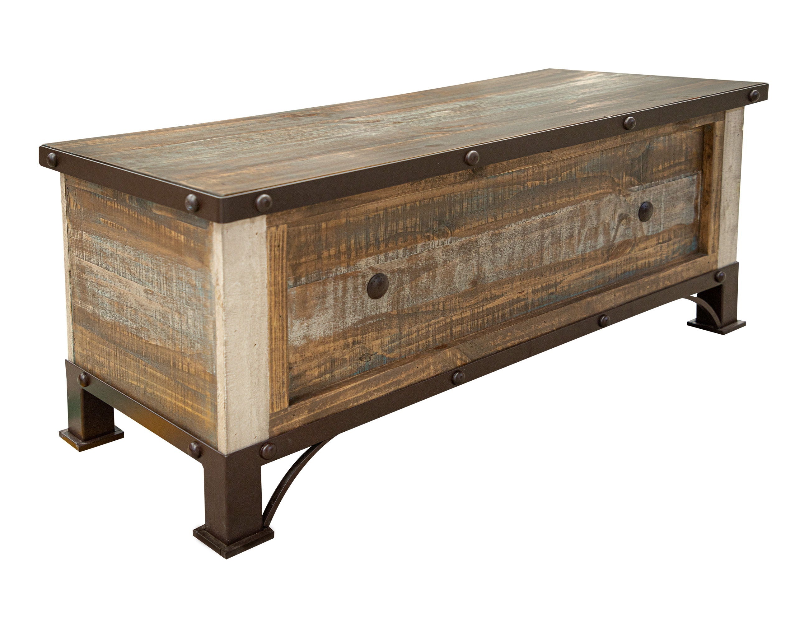 International Furniture Direct Antique - Trunk - Multicolor | Meri Furniture