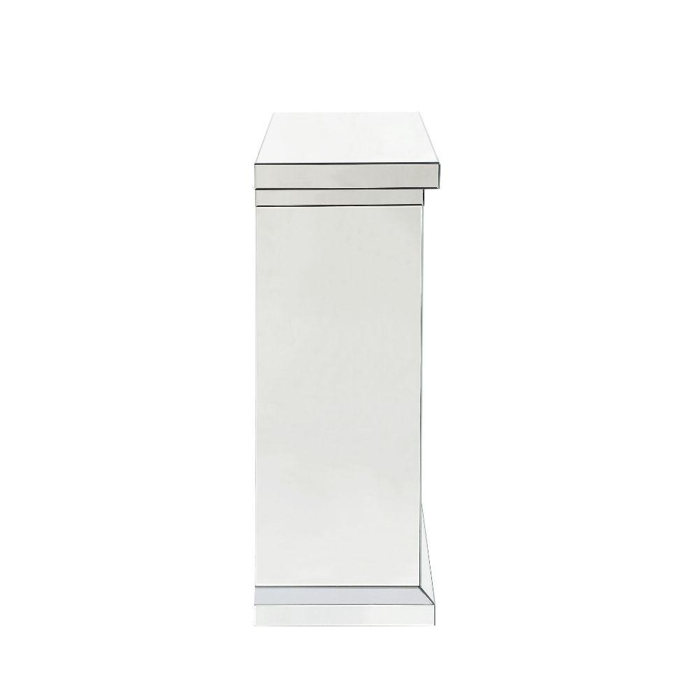ACME Noralie - Fireplace - Mirrored & Faux Diamonds - 40" | Meri Furniture