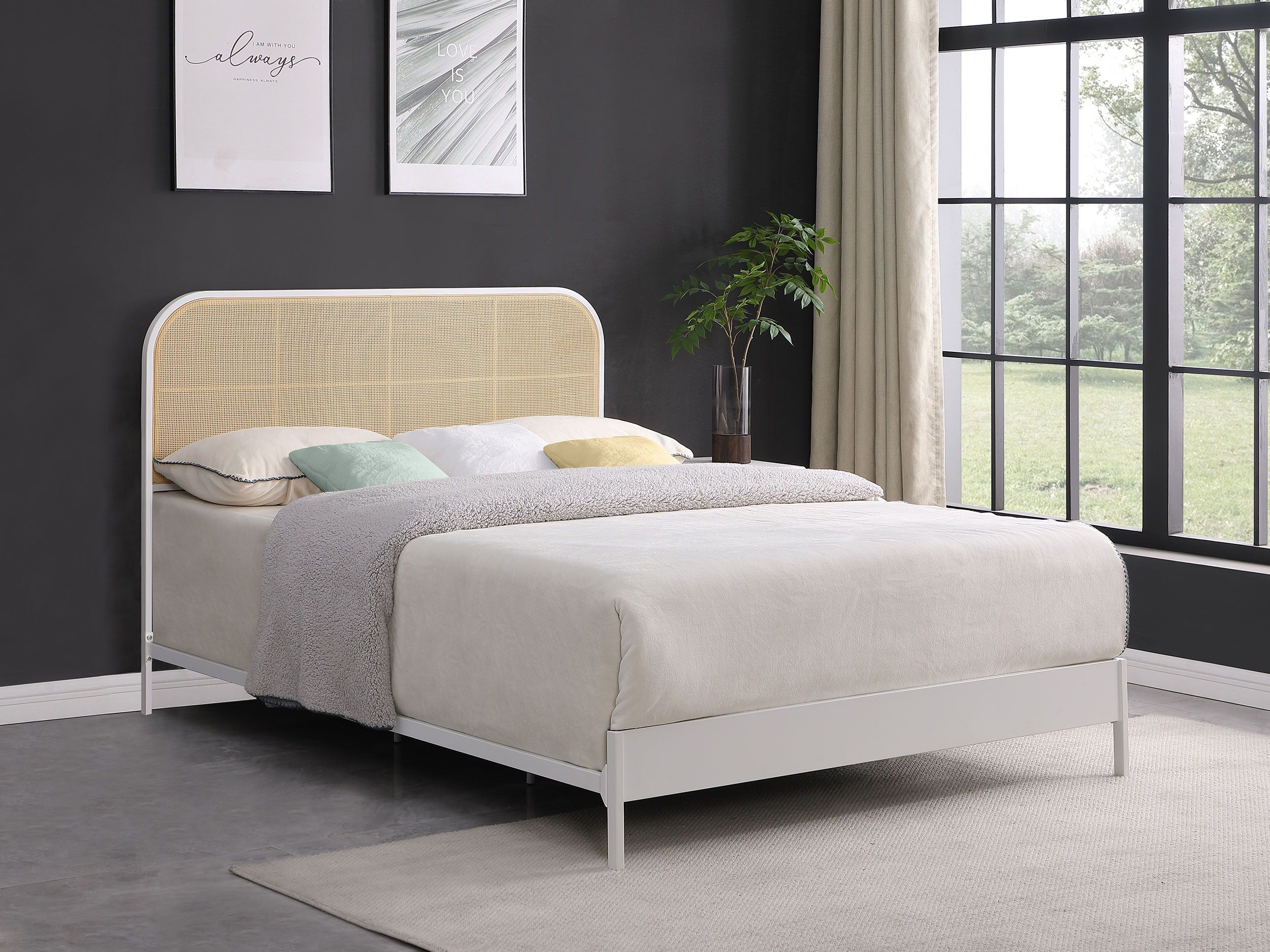 Coaster Fine Furniture Amherst - Radio Weave Rattan Metal Bed | Meri Furniture