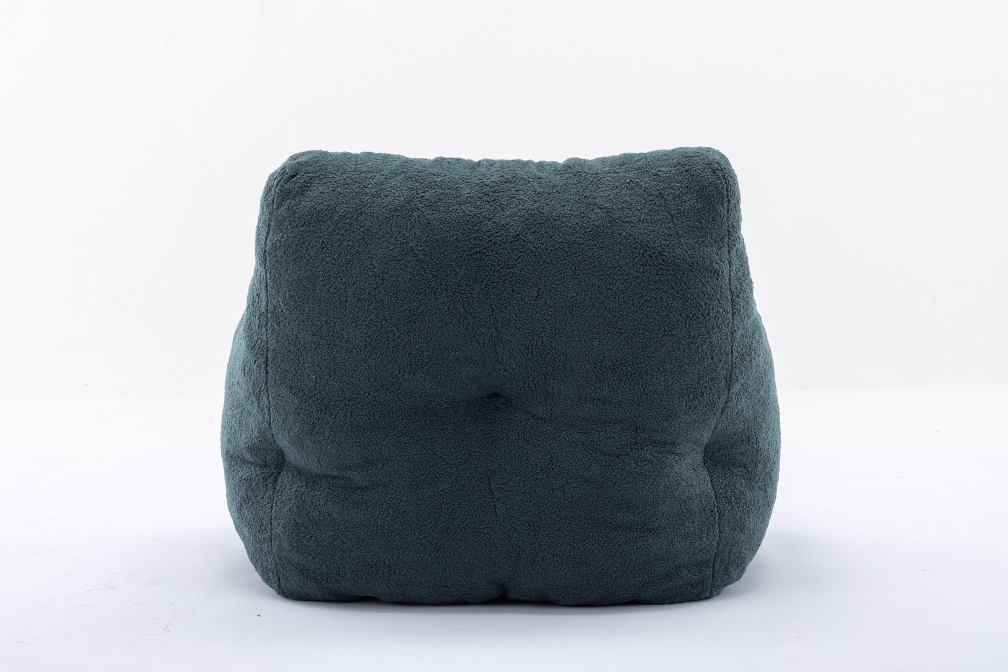 Soft Teddy Fabric Tufted Foam Bean Bag Chair With Teddy Fabric