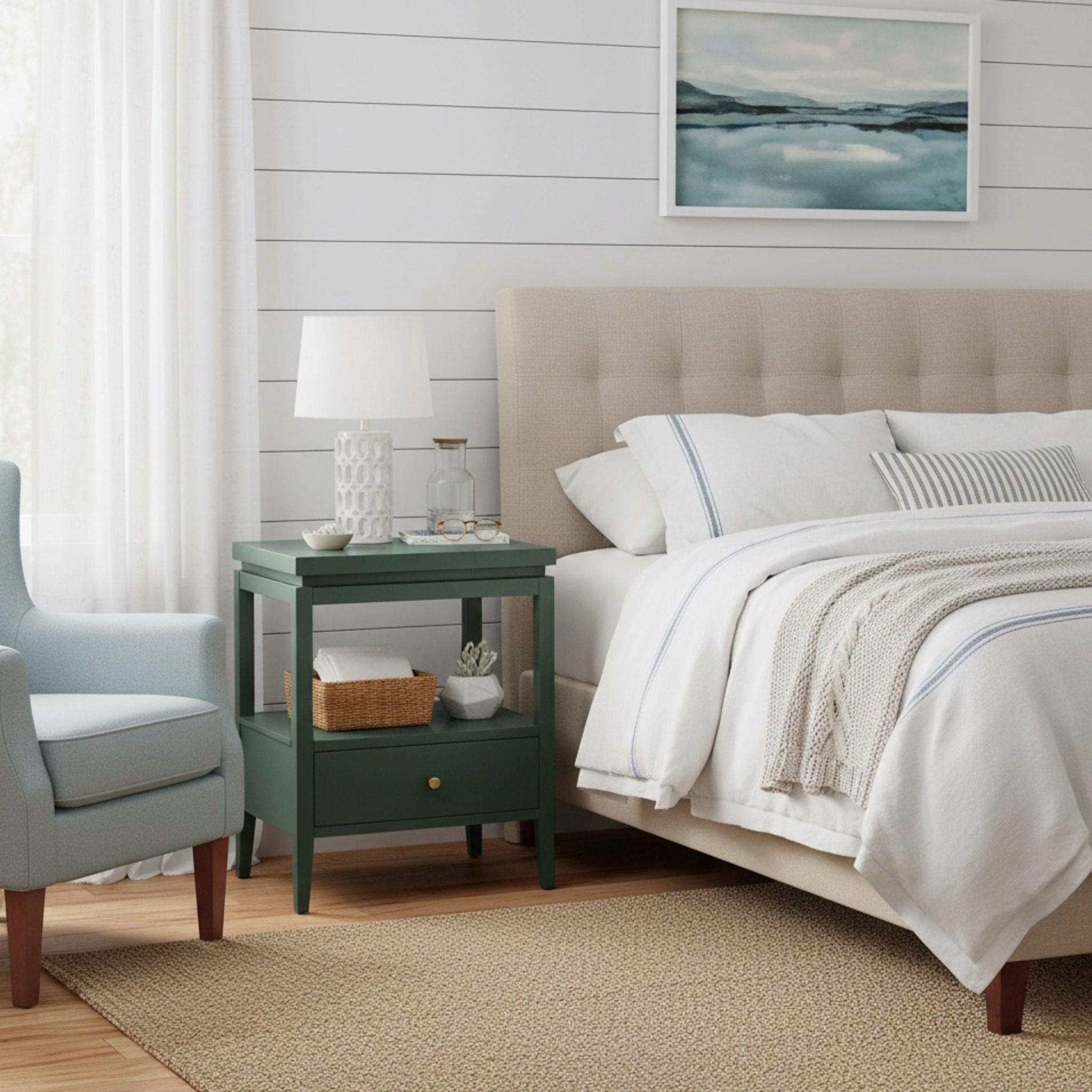 Olana -1 Drawer Nightstand With Floating Top Design