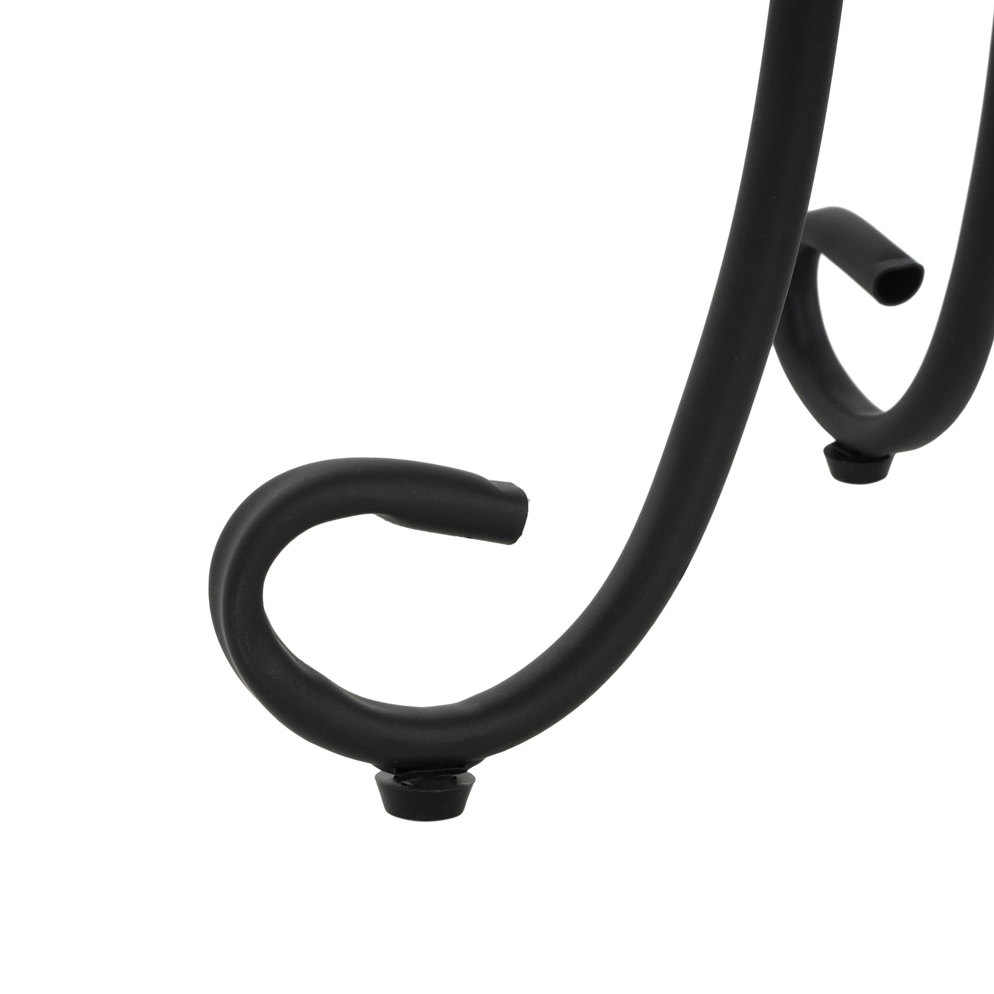 Ceramic Tile And Iron Patio Side Table With Shelf