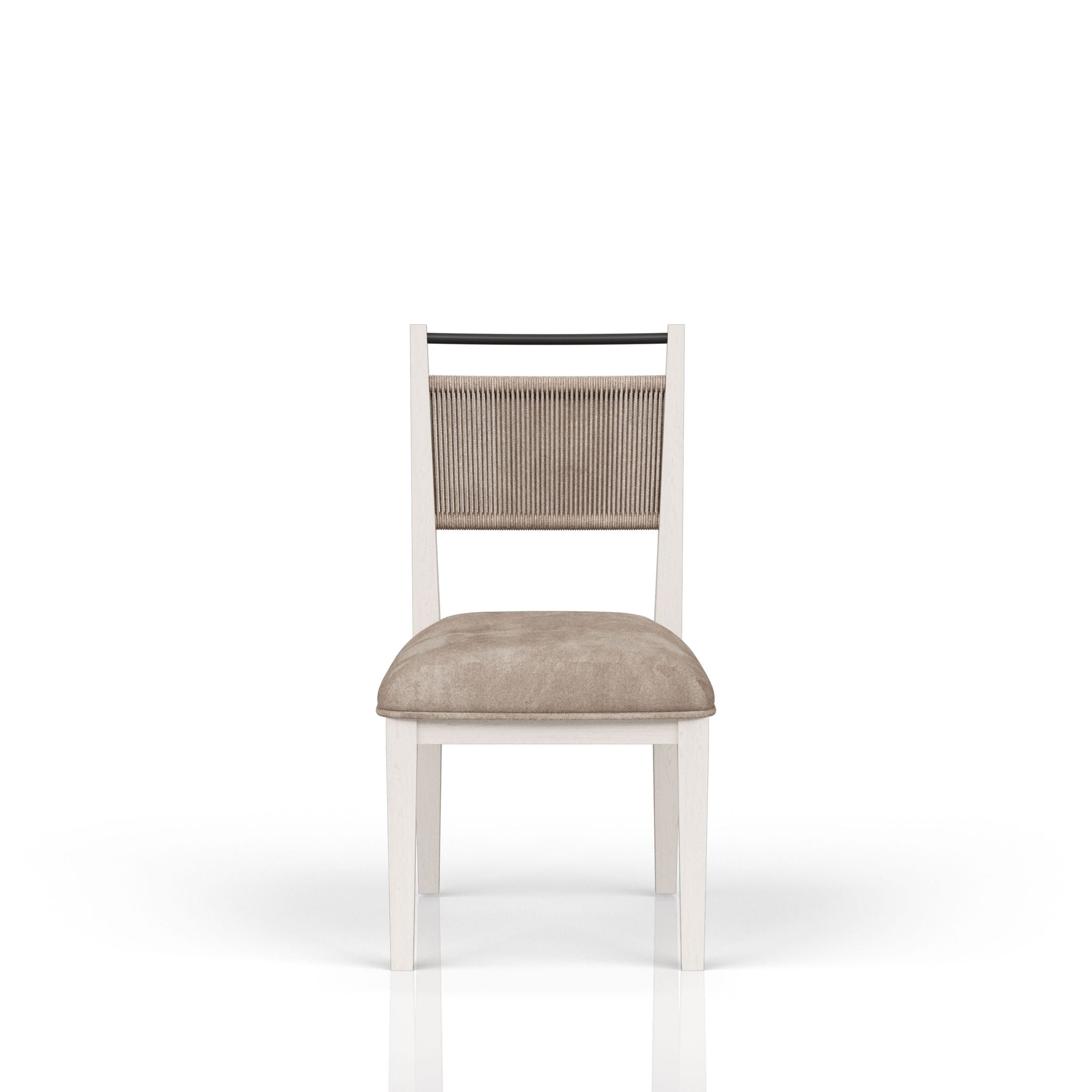 Rope Back Chair - Beige / Carmel