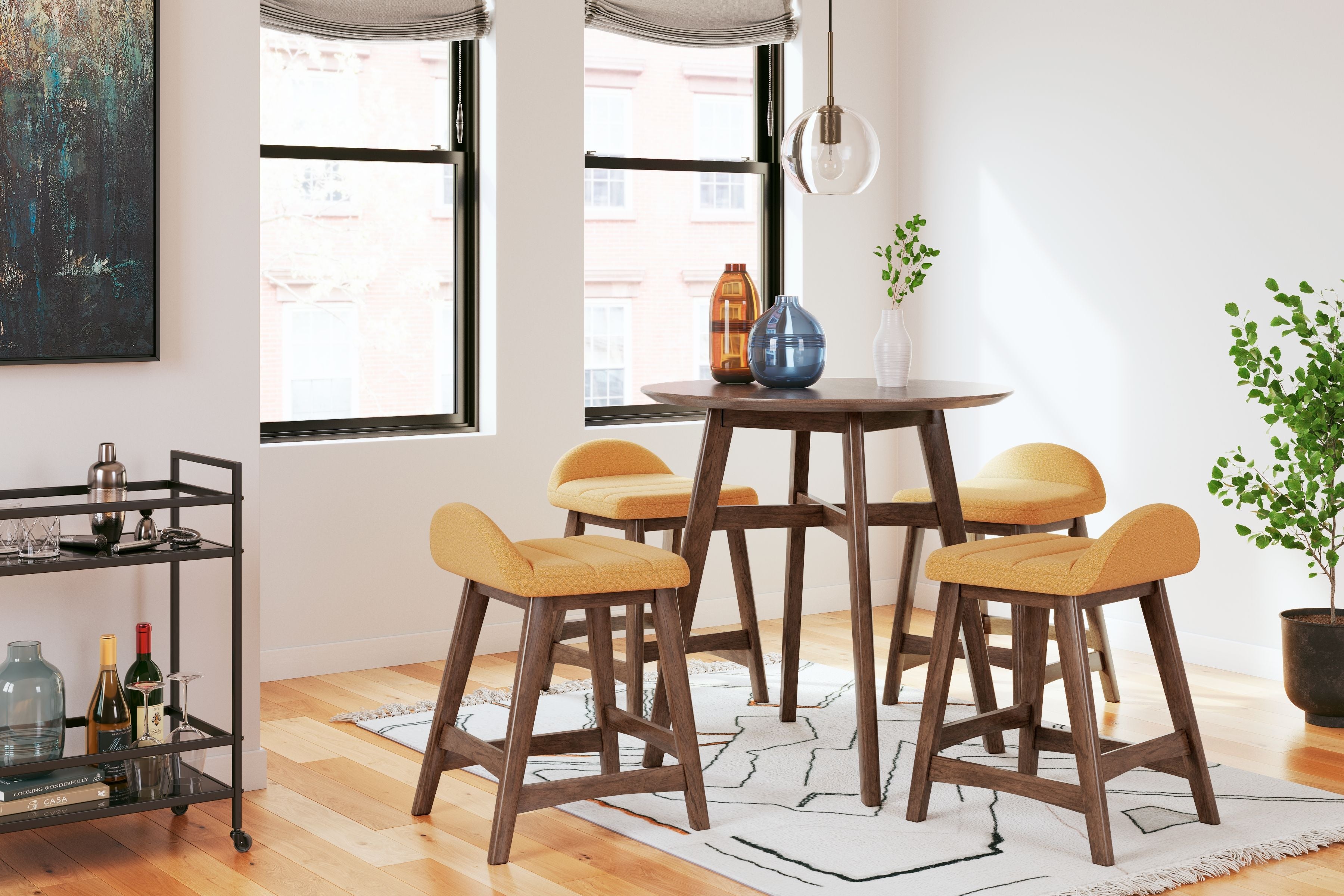 Signature Design by Ashley® Lyncott - Counter Table Set | Meri Furniture
