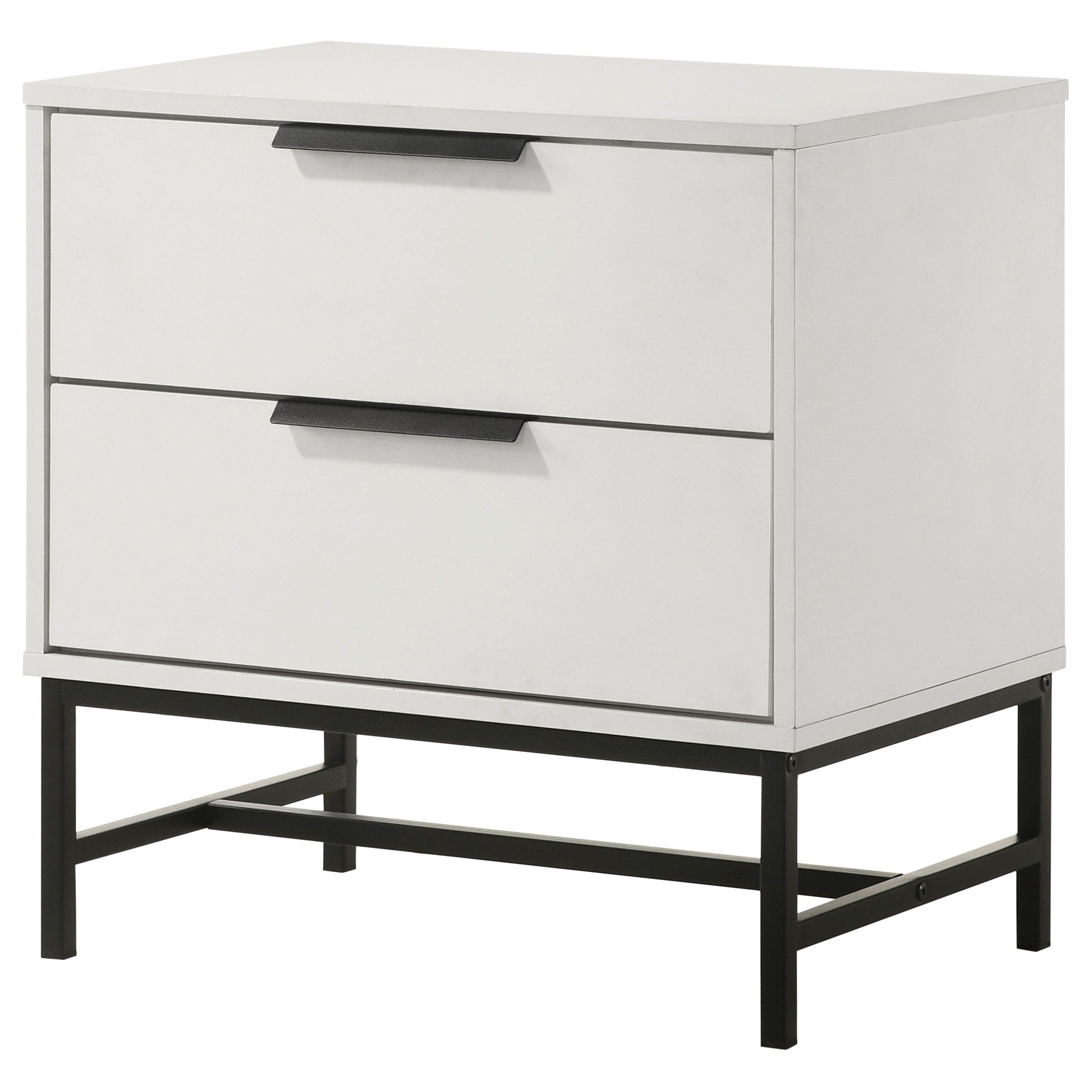 Coaster Fine Furniture Sonora - 2-Drawer Nightstand Bedside Table - White | Meri Furniture