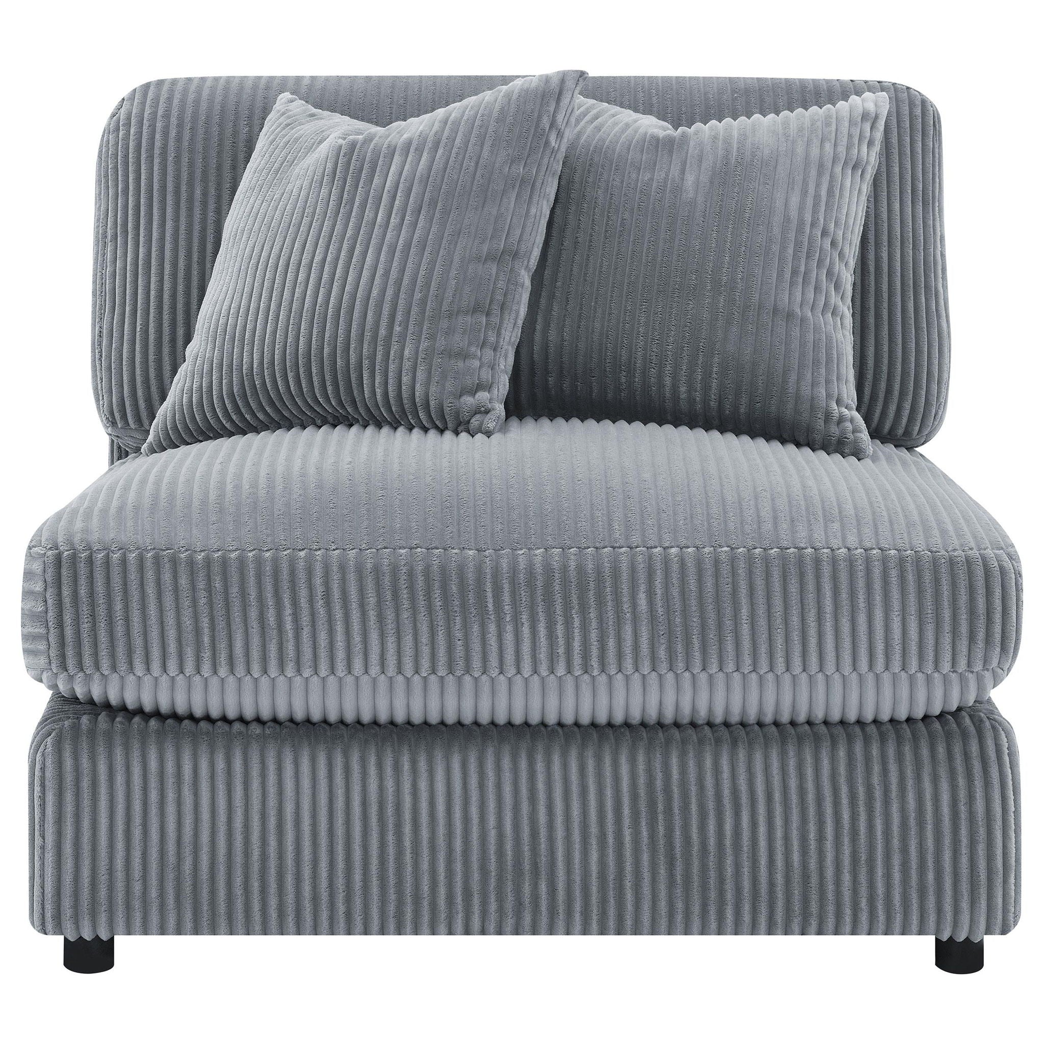 Blaine Upholstered Reversible Chaise Sectional Sofa Fog