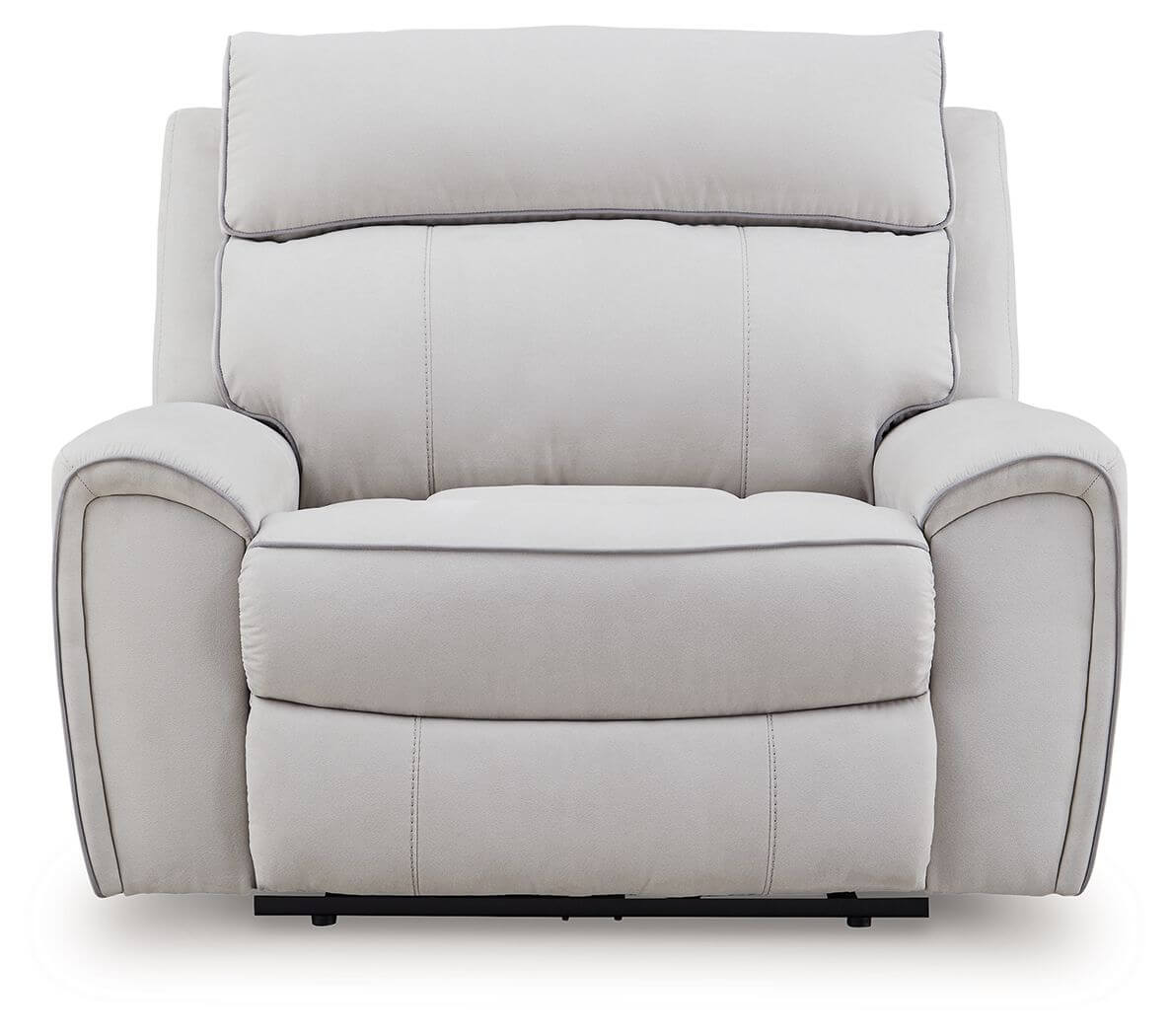 Social Pointe - Power Recliner / Adjustable Headrest - Pearl / Ash