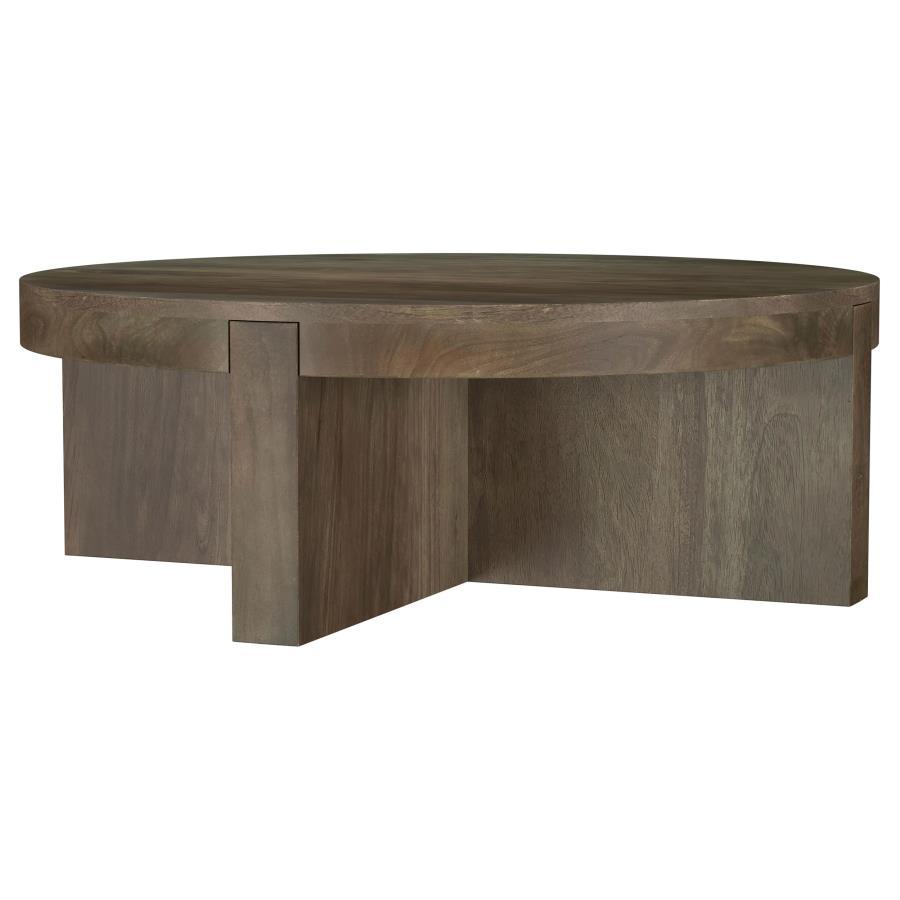 Coaster Fine Furniture Kinkaid - Round Solid Mango Wood Table | Meri Furniture