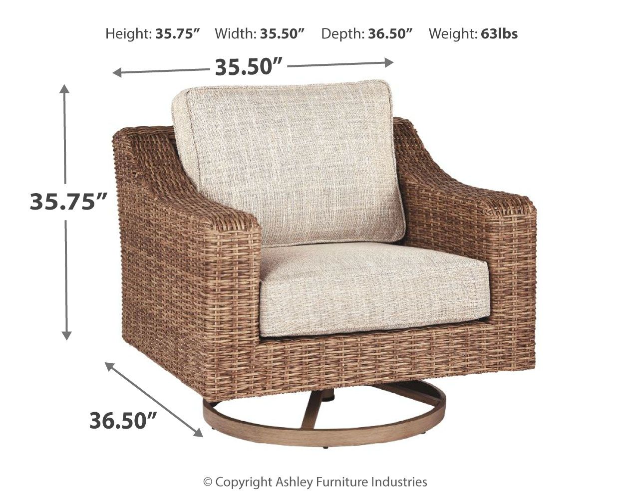 Ashley Furniture Beachcroft - Swivel Lounge Chair | Meri Furniture