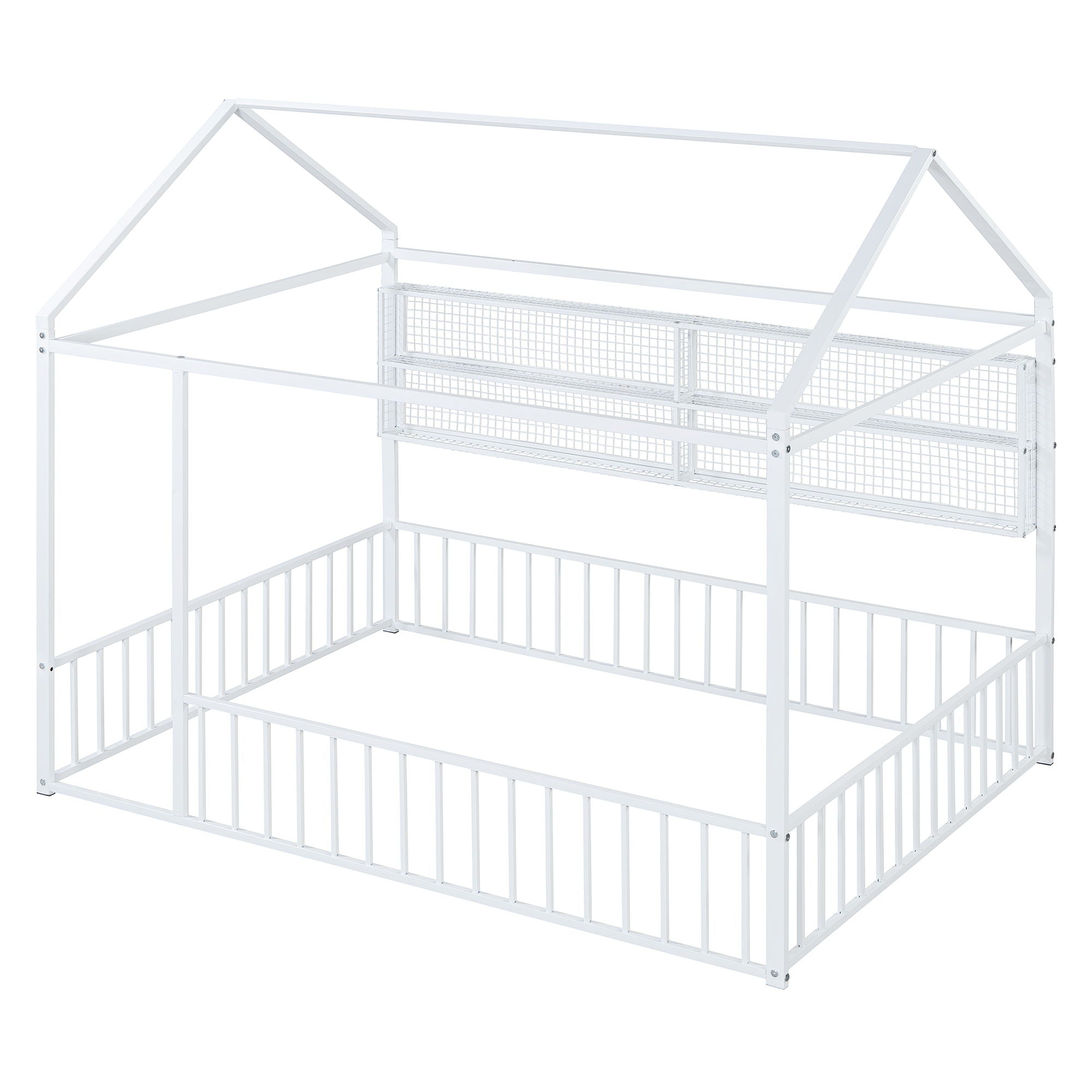 House Frame With Fence And Shelves