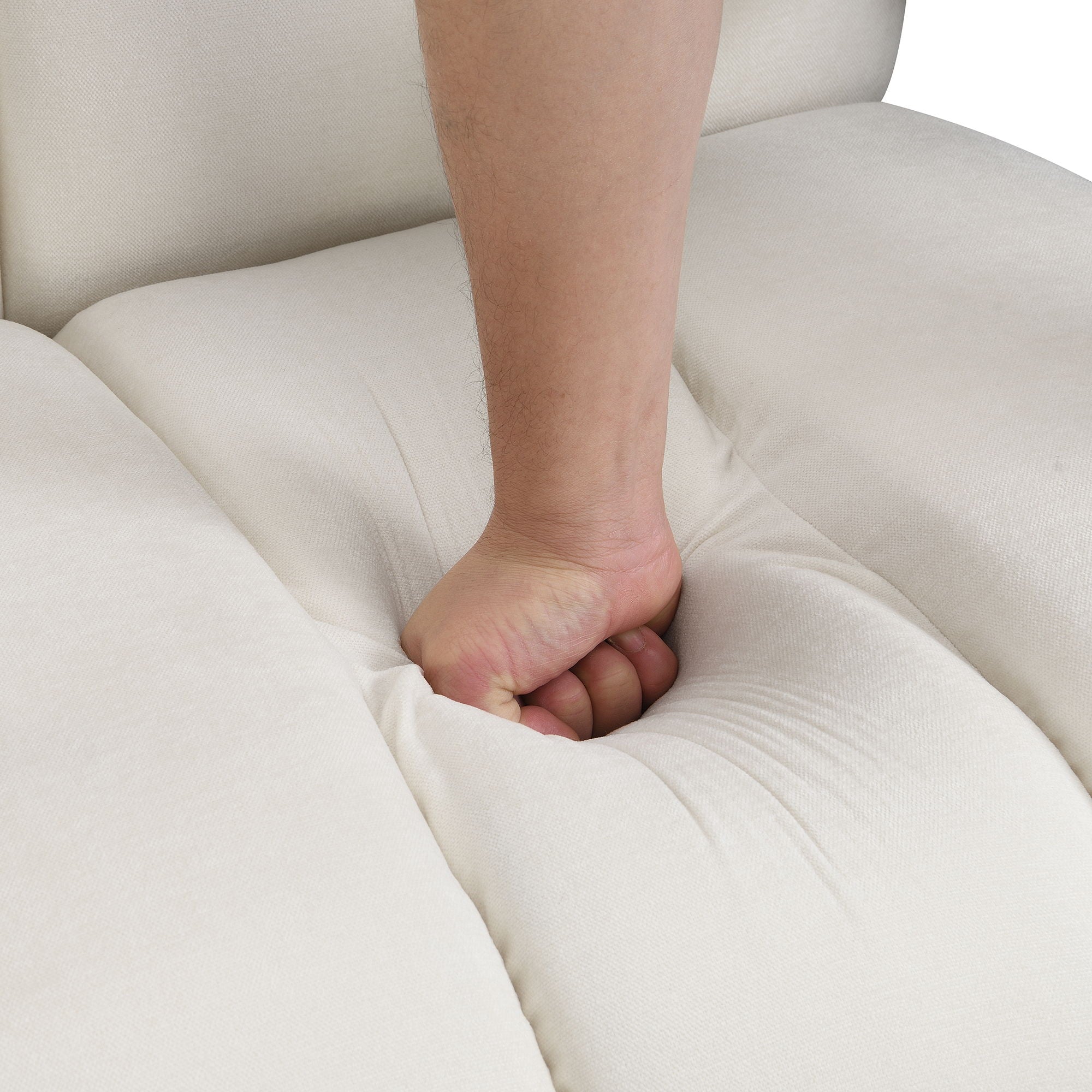 Modern Minimalist Leisure Armchair With L Shaped Armrests