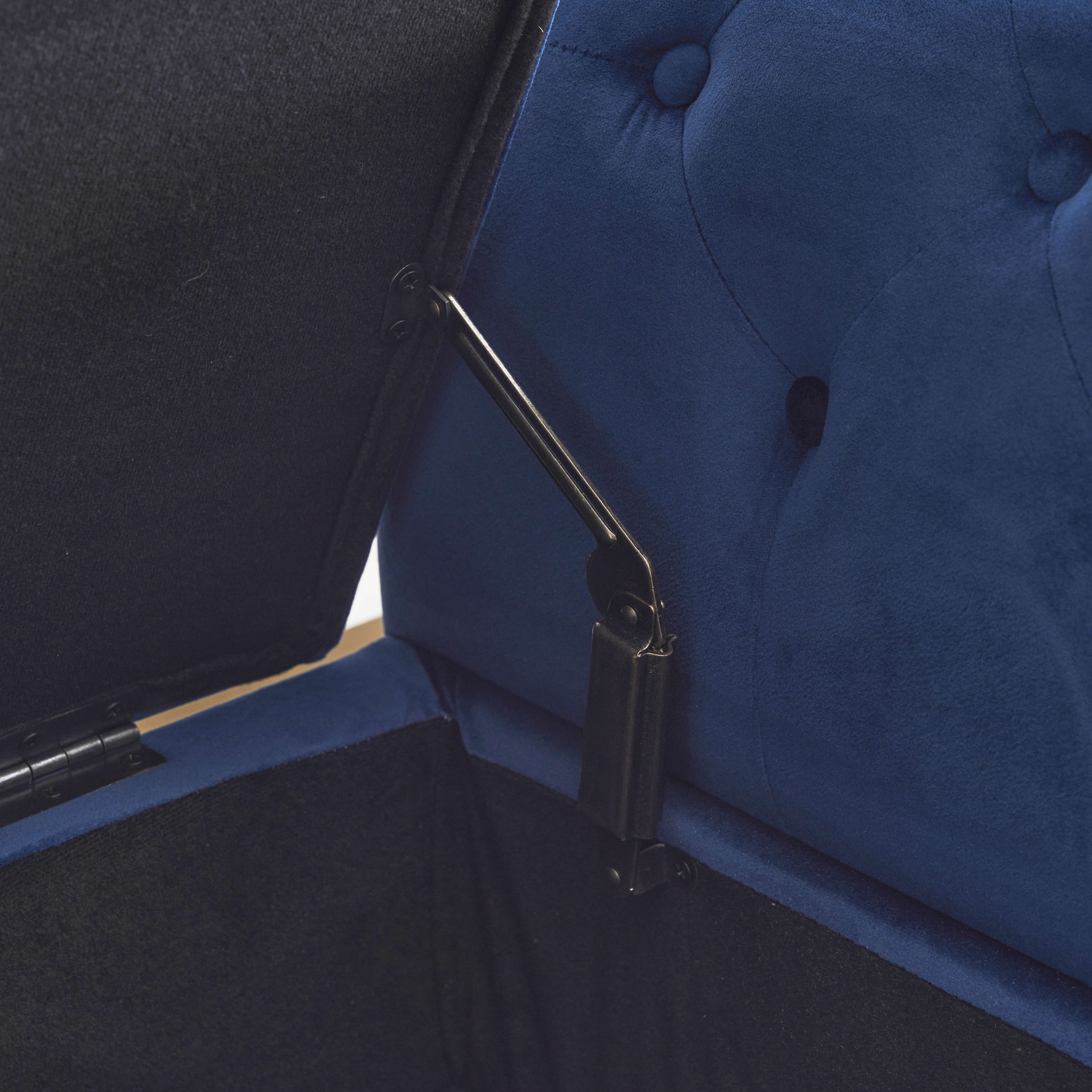 Luxurious Velvet Multifunctional Storage Ottoman Bench With Pillow