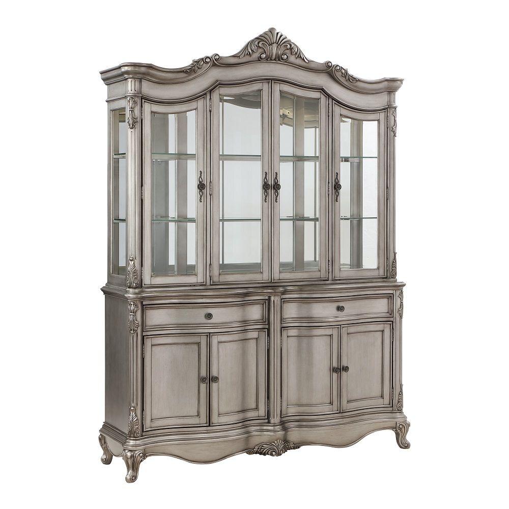ACME Ariadne - Hutch & Buffet - Antique Platinum | Meri Furniture