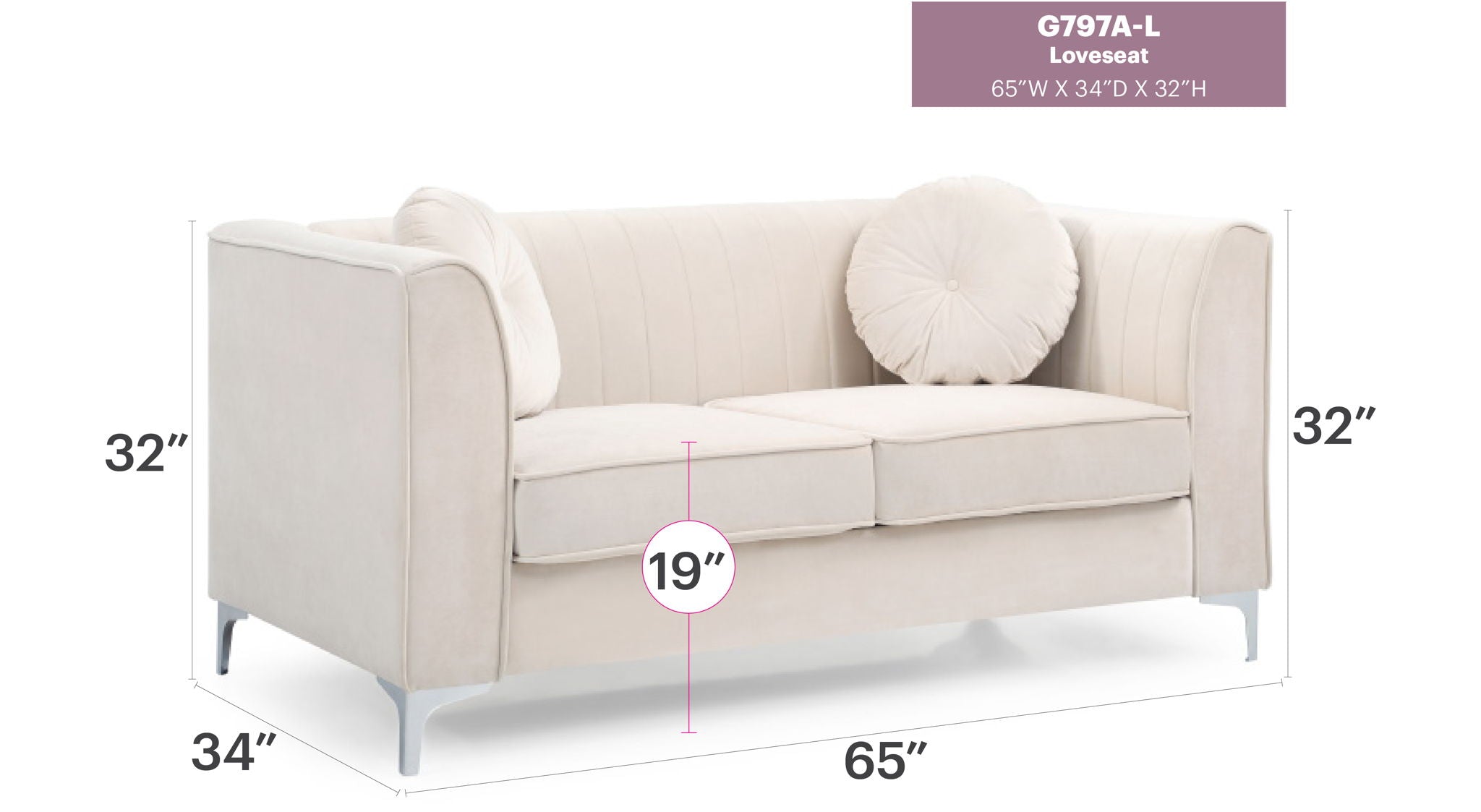 Delray - Micro Suede Loveseat