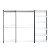 Fiona - Freestanding 3 Tower System Walk In Closet With 7 Shelf Wood And Metal Frame - White