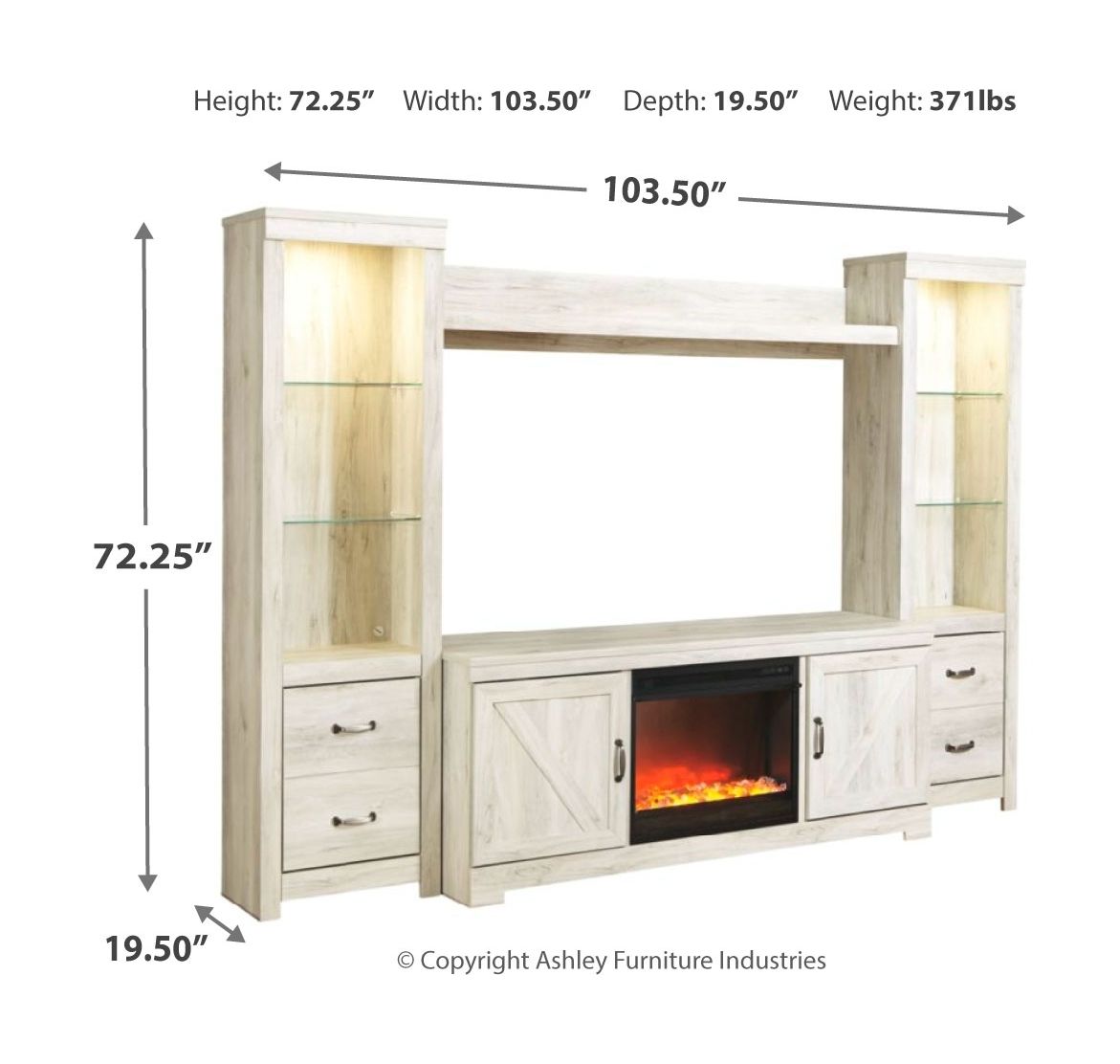 Signature Design by Ashley® Bellaby - Entertainment Center | Meri Furniture
