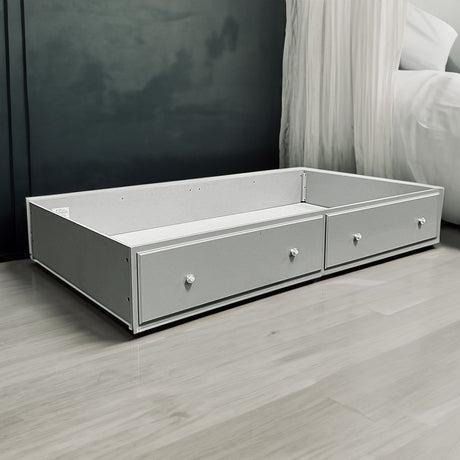 Trundle Bed Faux Drawers Caster Wheels Included Optional Bed for Flora Collection: Poster Panel Beds