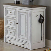 Liberty Furniture Magnolia Manor - Pet Feeder Cabinet - White | Meri Furniture